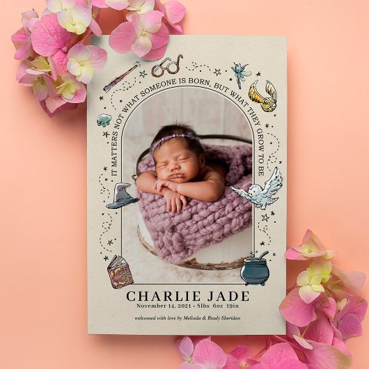 Magical Harry Potter Geburtsankündigung Einladung