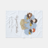 Magical Harry Potter & Hogwarts Baby Birth Stats Fleecedecke (Vorderseite (Horizontal))