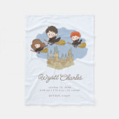 Magical Harry Potter & Hogwarts Baby Birth Stats Fleecedecke (Vorderseite)