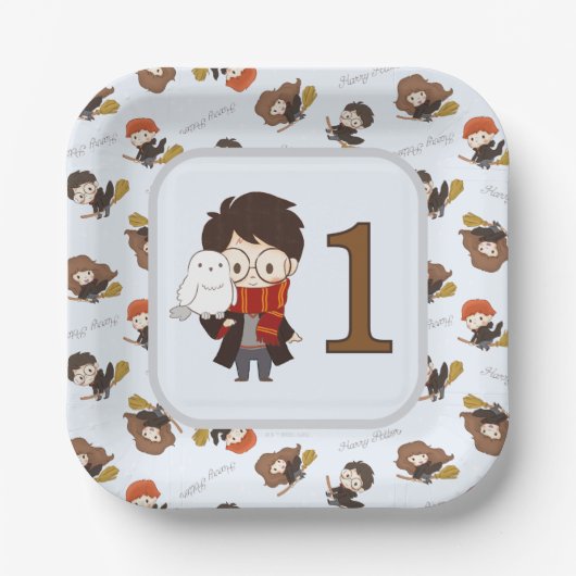 Magical HARRY POTTER™ und Hogwarts zum Geburtstag Pappteller (Vorderseite)