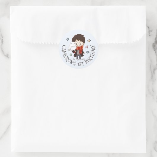 Magical HARRY POTTER™ und Hogwarts zum Geburtstag Runder Aufkleber (Tasche)
