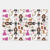 Magical Hermione Granger Watercolor Geschenkpapier Set (Vorderseite 2)