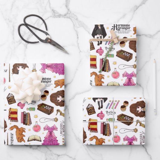 Magical Hermione Granger Watercolor Geschenkpapier Set (Vorderseite)