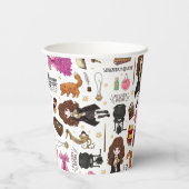 Magical Hermione Granger Watercolor Pappbecher (Rückseite)