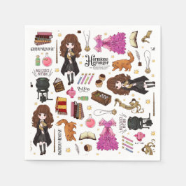Magical Hermione Granger Watercolor Serviette