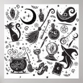 Magical Hexe Whimsical Wiccan Pagan Poster (Vorne)