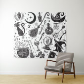 Magical Hexe Whimsical Wiccan Pagan Wandteppich (Beispiel (Horizontal))