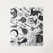 Magical Hexe Whimsical Wiccan Pagan Wandteppich (Vorderseite)