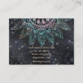 Magical Holographic Mandala Glitzer Sparks Design Visitenkarte (Rückseite)