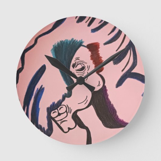 Magical Horse Round Pillow Runde Wanduhr (Vorderseite)