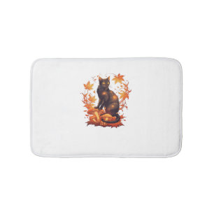Magical Introvert Cat Pastel Hexenhut Halloween Badematte