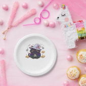 Magical Introvert Cat Pastel Hexenhut Halloween Pappteller (Party)