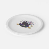 Magical Introvert Cat Pastel Hexenhut Halloween Pappteller (Schrägansicht)