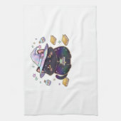 Magical Introvert Cat Pastel Witch Hat Halloween Geschirrtuch (Vertikal)