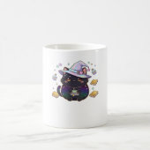 Magical Introvert Cat  Pastel Witch Hat Halloween  Kaffeetasse (Mittel)