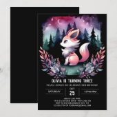 Magical Jungle Wolf Birthday Einladung (Vorne/Hinten)