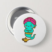 Magical Kawaii Djinn - Neon Spirit Button (Vorne & Hinten)