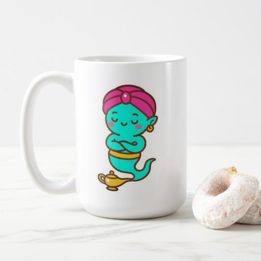 Magical Kawaii Djinn - Neon Spirit Kaffeetasse (Mit Donut)