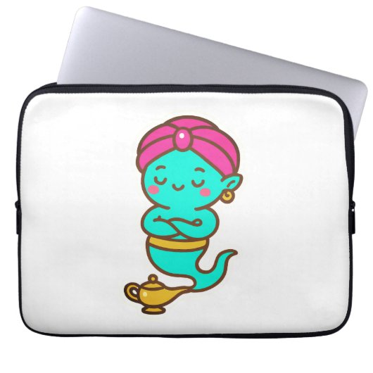 Magical Kawaii Djinn - Neon Spirit Laptopschutzhülle (Vorderseite)