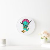 Magical Kawaii Djinn - Neon Spirit Runde Wanduhr (Zuhause)