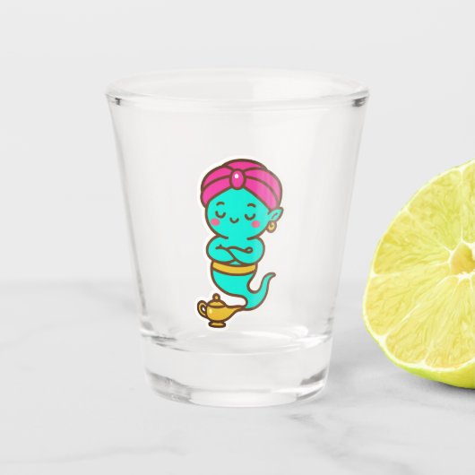 Magical Kawaii Djinn - Neon Spirit Schnapsglas (Vorderseite)