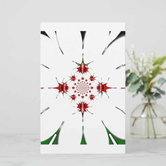 Magical Kenya: Embrace Kultur Kaleidoscope 🇰 🇪. Briefpapier (Stehend Vorderseite)