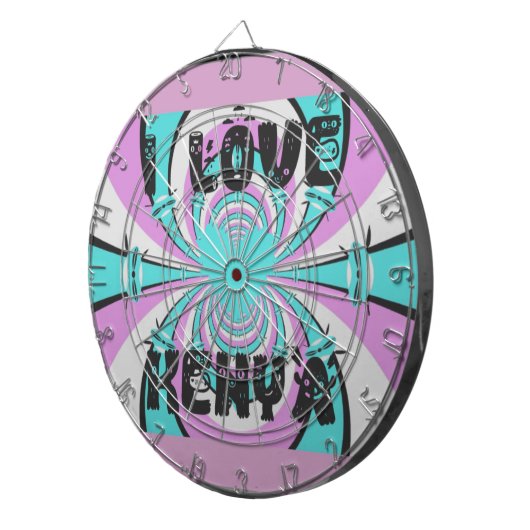 Magical Kenya: Ich LIEBE KENYA Dartscheibe (Vorderseite rechts)