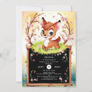 Magical Kids Fawn Geburtstag Einladung