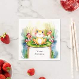 Magical Kids Frog Birthday Serviette