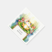 Magical Kids Frog Birthday Serviette (Ecke)