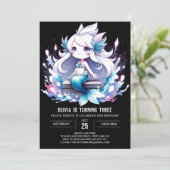 Magical Kids Mermaid Birthday Einladung (Stehend Vorderseite)