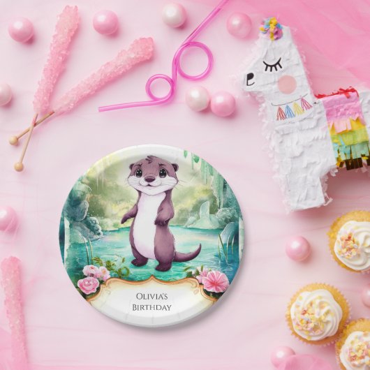 Magical Kids Otter Birthday Pappteller (Party)