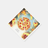 Magical Kids' Pizza zum Geburtstag Serviette (Ecke)