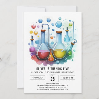 Magical Kids's Discovery Scientist zum Geburtstag Einladung