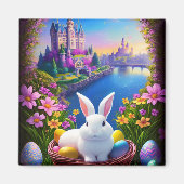 Magical landscape with rabbit and magical castles magnet (Vorne)