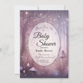 Magical Lavender Fairy Lights Baby Dusche Einladung (Vorderseite)