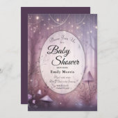 Magical Lavender Fairy Lights Baby Dusche Einladung (Vorne/Hinten)