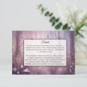 Magical Lavender Fairy Lights Hochzeit Begleitkarte (Stehend Vorderseite)