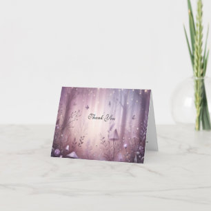 Magical Lavender Fairy Lights Hochzeit Dankeskarte