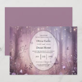 Magical Lavender Fairy Lights Hochzeit Einladung (Vorne/Hinten)
