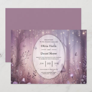 Magical Lavender Fairy Lights Hochzeit Einladung