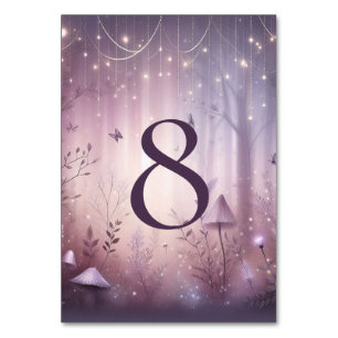Magical Lavender Fairy Lights Hochzeit Tischnummer