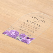 Magical Lavender Lila Blumenstrauß Acryleinladungen (Ablage )