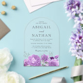 Magical Lavender Lila Blumenstrauß Acryleinladungen (Insitu (Hochzeit))