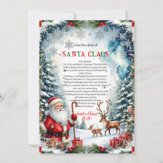 Magical Letter from Santa Card Einladung