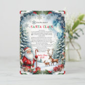 Magical Letter from Santa Card Einladung (Stehend Vorderseite)