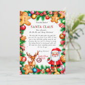 Magical Letter from Santa Card Einladung (Stehend Vorderseite)