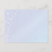 Magical Lights Blue White Wedding Save the Date Ankündigungspostkarte (Rückseite)