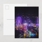 Magical lights of Vienna's Prater park in night Postkarte (Vorne/Hinten)