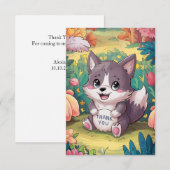 Magical Lovely Wolf Dankeskarte (Vorne/Hinten)